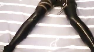 Kigurumi latex bondage vibrator