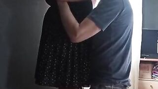 Son kisses mom and licks her pussy