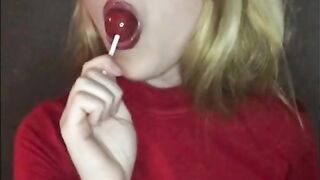 Marta Chuchena Sexy Sucking Lollipop