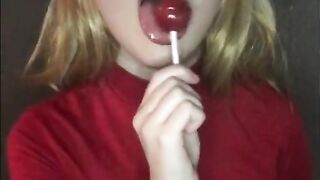 Marta Chuchena Sexy Sucking Lollipop