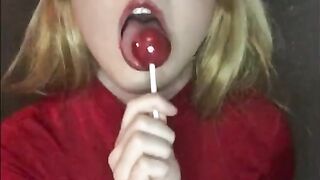 Marta Chuchena Sexy Sucking Lollipop