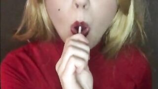 Marta Chuchena Sexy Sucking Lollipop