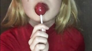 Marta Chuchena Sexy Sucking Lollipop