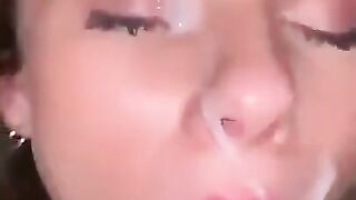 Instagram model sucking BBC huge facial