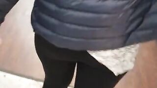 Schoolgirl Step Mom Fucked through Ripped Jeans by Step Son in Mall