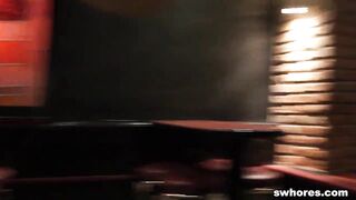 Amateur stripper fucks and grinds in POV at the club