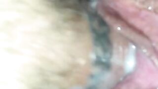 Tattooed Slut Takes Huge Cock and Cums Hard Convulsing Creampie POV