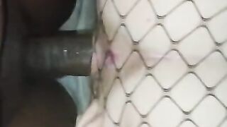 Quick Doggystyle through Fishnets with Sexy Slut