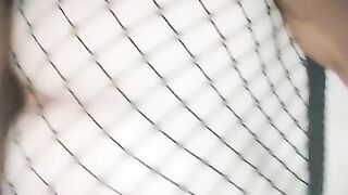 Quick Doggystyle through Fishnets with Sexy Slut