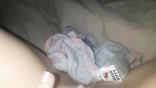 Squirting all over Stepsisters Panties before Bed