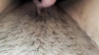 CHECK OUT MY SUPER WET TIGHT HAIRY PUSSY WHILE I FINGER IT CLOSE UP