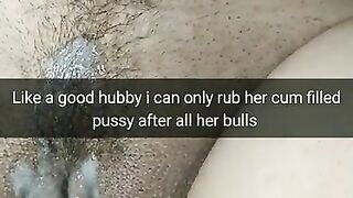 Good hubby can only rub cumfilled pussy his wife after cheat