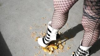 Crushing Food in my High Heels