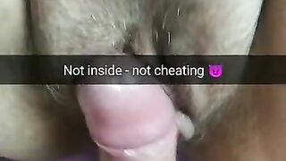 He still not fuck me, its not cheating, dear, just rubbing!