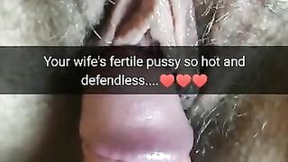 Your wife pussy so defenseless - i fuck and cum inside her