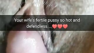 Your wife pussy so defenseless - i fuck and cum inside her