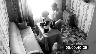 A guy fucks a maid and films her on a hidden camera