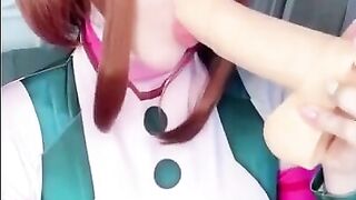 Innocent Blowjob from Ochako Uraraka that Mouth will Save the World