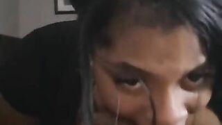 Ebony sucking Dick (second nut tonight)