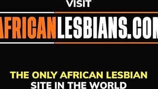 african lesbian couple eating pussy in the shower