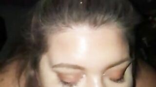 BBW snapchat blowjob slut takes facial