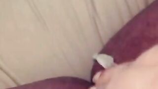 Swiss girl fucks herself with a banana