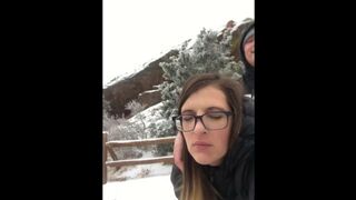 Red rocks Denver Colorado homemade amateur fucking on mountain