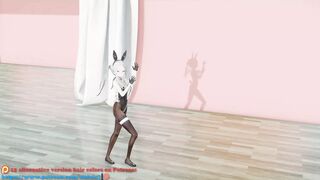 MMD lo chan, shake it - hentai mmd dance, playboy costume, blue hair edit, smixix