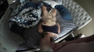 Bound Latina Milf cums hard on the magic wand