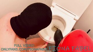 Slave cleans toilet and boots for Mistress