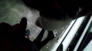 sucking and fucking outdoor in my town and being fucked on a bridge with my short aside