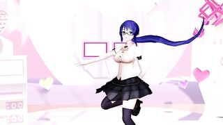 No me importa, Kagura Suzu - VTuber mmd Undress blue hair color edit smixix