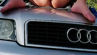 fingering on the hood of my car real orgasm