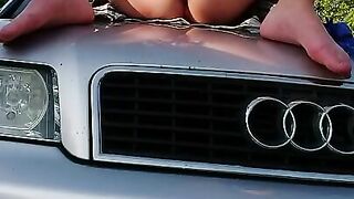 fingering on the hood of my car real orgasm