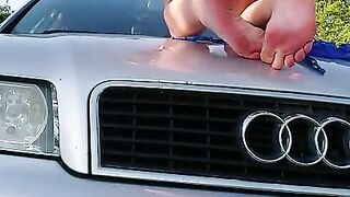 fingering on the hood of my car real orgasm