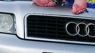 fingering on the hood of my car real orgasm