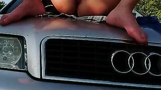 fingering on the hood of my car real orgasm