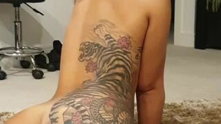 Tattooed Asian Twerk + Pussy Spreading