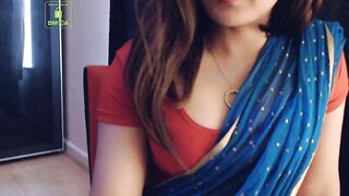 Cammodel BadGirlLHR in Saree