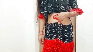 Indian bhabhi changing clothes in her room