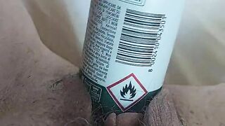 Masturbation with a deodorant