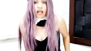 Sexy Bunny girl plays with herself