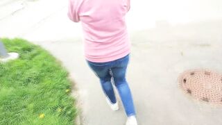 My new VERY HOT public pissing jeans (60FPS