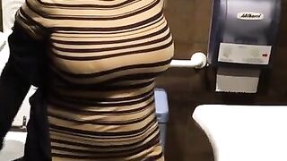 Masturbation in a public toilet