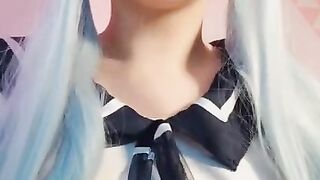 Ahegao blowjob for sempai