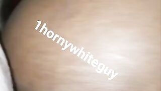 Horny white guy fucking big ass ebony Haitian MILF doggystyle