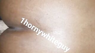 Horny white guy fucking big ass ebony Haitian MILF doggystyle