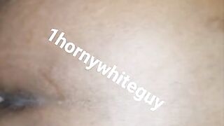 Horny white guy fucking big ass ebony Haitian MILF doggystyle