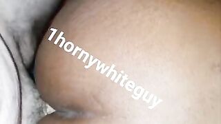 Horny white guy fucking big ass ebony Haitian MILF doggystyle