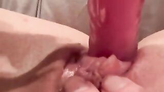 Up Close Pink Wet Pussy Toyed til Orgasm